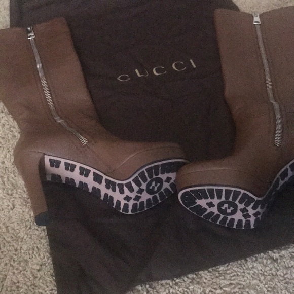 Brand New Gucci Boot Hills (nut brown color), - Picture 4 of 4